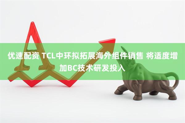 优速配资 TCL中环拟拓展海外组件销售 将适度增加BC技术研发投入