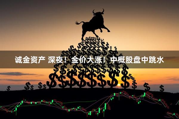 诚金资产 深夜！金价大涨！中概股盘中跳水